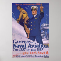 Campistas da aviação naval posteres