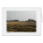 Campo arado no inverno. Scenic. Cartões