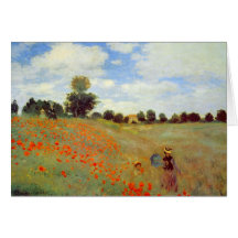Campo das papoilas, Claude Monet Cartoes