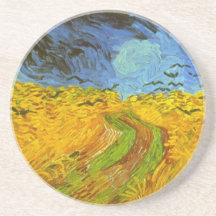 Campo de trigo de Van Gogh com os pássaros da faze Porta Copos Para Bebidas