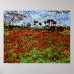 Campo de Van Gogh com belas artes das papoilas (F6 Pôsteres