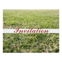Campo do golfe convites personalizados