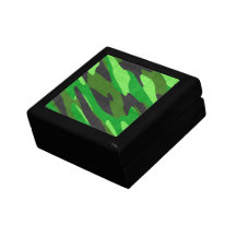 camuflagem verde do exército da selva textured estojo para jóia