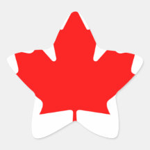 Canadense FlagPattern Adesivos Em Forma De Estrelas