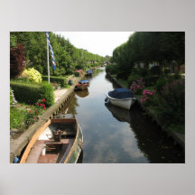 Canal do Frisian com arte do poster da foto dos ba