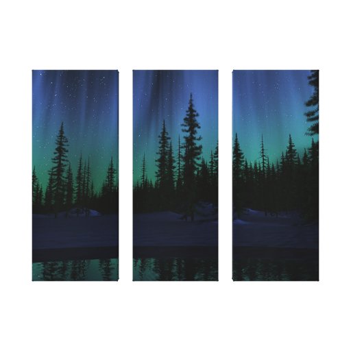 "Canção canvas do Triptych do céu" Impressão De Canvas Esticadas