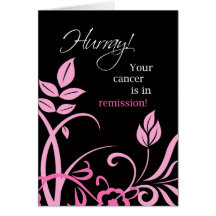Cancer na remissão, Hurray, cor-de-rosa Cartao