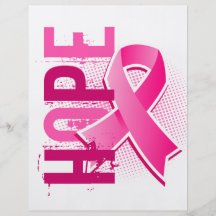 Cancro da mama da esperança 2 modelo de panfletos