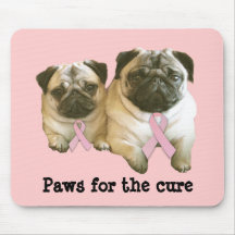 Cancro da mama Mousepad do Pug