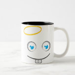 Caneca angélico do chá do sorriso da expressão canecas