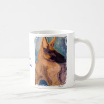 Caneca, arte do cão de german shepherd