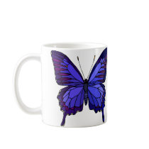 Caneca azul da borboleta