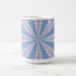 Caneca azul e cor-de-rosa das setas