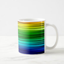 Caneca azul e verde das listras