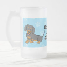 Caneca bonito do Dachshund do cão dos desenhos ani