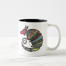 Caneca colorida do tatu