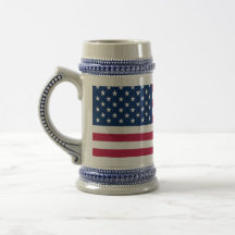 Caneca com a bandeira dos EUA