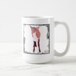 Caneca cor-de-rosa da jovem corça do vintage canecas