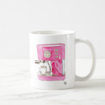 Caneca cor-de-rosa do fabricante de café