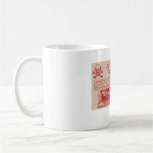 Caneca da etiqueta do arsênico do Apothecary do vi