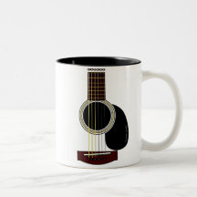 caneca da guitarra acústica
