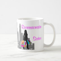 Caneca da irmã de Recessionista - personalizada