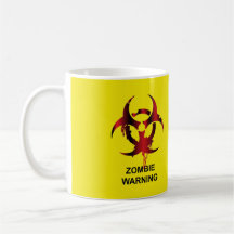 Caneca de advertência do zombi