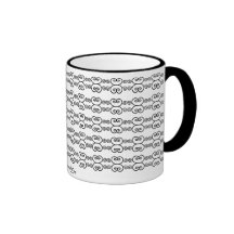 Caneca de café abstrata da campainha do design