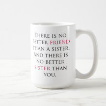 Caneca de café das citações da irmã