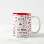 Caneca de café das mensagens dos namorados