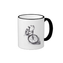 Caneca de café de Dawing da bicicleta