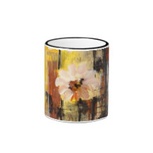 caneca de café do design das flores do verão