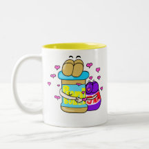 Caneca de café dos melhores amigos de Pb&j