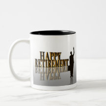 Caneca de café feliz da aposentadoria