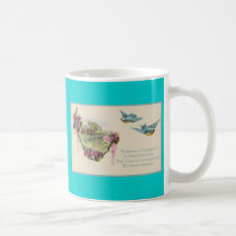 Caneca de café floral do dia das mães