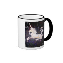 Caneca de café floral do unicórnio