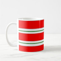 caneca de café listrada do de cana-bastão