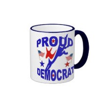 Caneca de café orgulhosa de Democrata