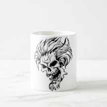 Caneca de café selvagem do crânio