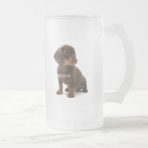 Caneca de cerveja do fosco do filhote de cachorro 
