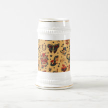 caneca de cerveja do tatuagem