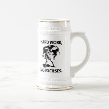 "Caneca de cerveja do trabalho duro"