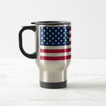 Caneca de viagem com a bandeira dos EUA
