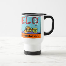 Caneca de viagem das manhãs de Garfield Logobox