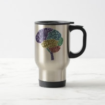 Caneca de viagem do cérebro