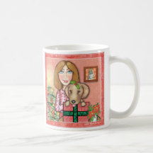 Caneca do amante do cão do Natal