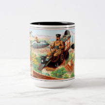 Caneca do anúncio do punk do vapor do vintage