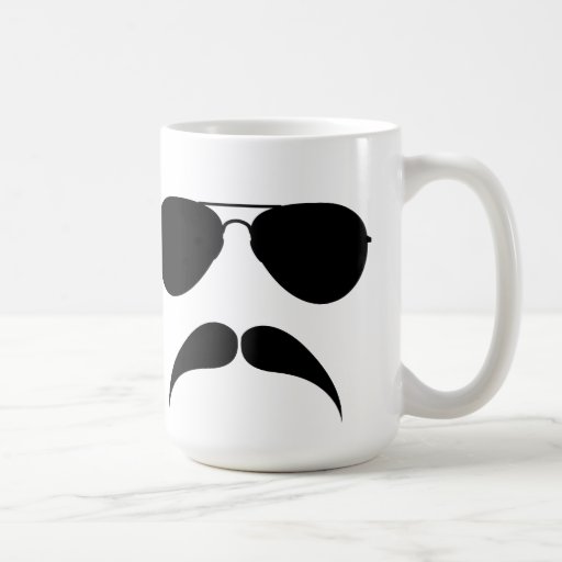 Caneca do aviador do bigode