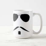 Caneca do aviador do bigode