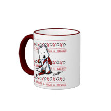 Caneca do cão de Westie dos beijos & dos abraços
